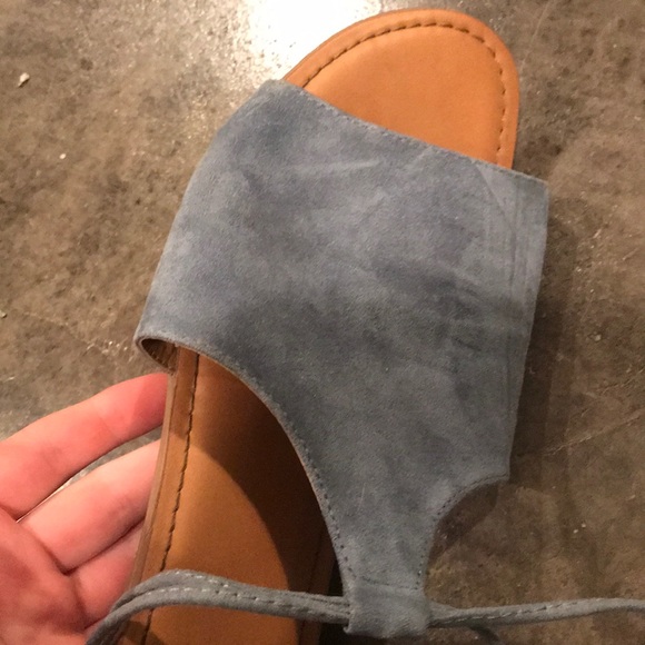 Universal Thread Blue Suede Strappy Sandals! Sz 10 - Picture 6 of 6